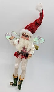 "Estatuilla de hadas bastón de caramelo Mark Roberts hada elfa de Navidad 13"" con etiquetas posables" - Imagen 1 de 4
