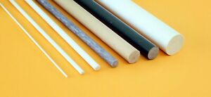 GRP Fibreglass Rods 6mm SOLID-1.15m-Pack of  2-White-Roman Blinds, Tent Poles