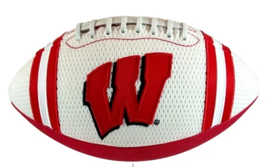 Camiseta de fútbol americano y soporte de exhibición de Wisconsin Badgers talla completa Rawlings Foto 1 de 4