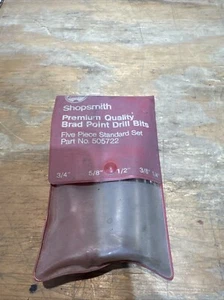Shopsmith Brad Point Drill Bits 1/4 3/8 1/2 5/8 And 3/4 Used (Storage 9 ) - Picture 1 of 4