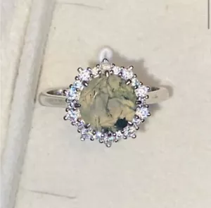 Moss Agate Ring S925 - Picture 1 of 9
