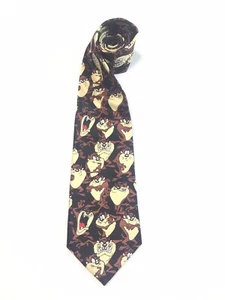Corbata de cuello vintage de los años 90 Looney Tunes Taz In Moods Warner Bros para hombre 3,75 de lote antiguo - Imagen 1 de 5