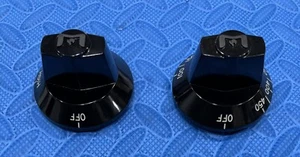 WOLF BLACK “Classic” KNOB SET (2pc) GRILL/GRIDDLE FOR RANGE/RANGETOPS, C-pics - Picture 1 of 5