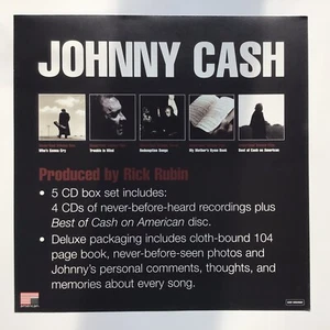 Johnny Cash Poster Album Promo 2-seitig 12”x12” flach - Bild 1 von 4