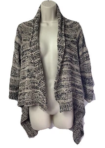 Alberto Makali Womens Small S Black Pink Silver Open Cardigan Sweater Jacket - Picture 1 of 12
