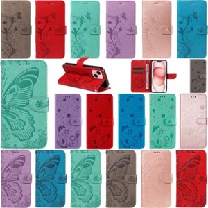 For iPhone 15 14 13 12 11 Pro Max Flip Wallet Card Holder PU Leather Case Cover - Picture 1 of 38