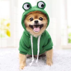 1 x Warm Dog Winter Clothes Cute Frog Dog Coat Hoodies Pet Cat Costume Jacket