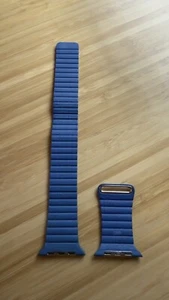Apple Leather Loop Band for Watch Series 6 and SE - Blue, Medium (44mm) - Zdjęcie 1 z 3
