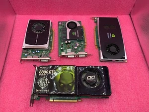 Lot of 4 MIXED NVIDIA Graphics Card GeForce 8800 GTS 512MB, FX 1800 2000 etc - Picture 1 of 4
