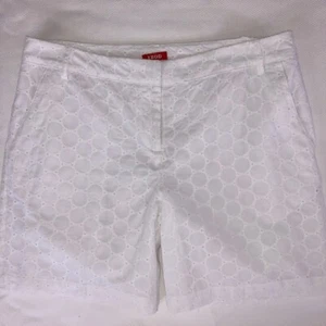 IZOD 100 % Baumwolle weiße Shorts mit Ösen - Bild 1 von 11