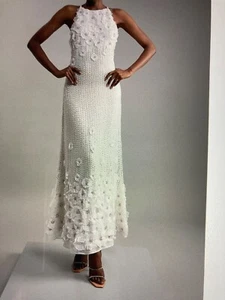 Karen Millen Petite Range - Floral Appliqué Crystal Beaded 12 - Wedding Dress - Picture 1 of 4