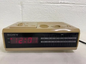 VTG 80s Sony Dream Machine ICF-C2W Digital Alarm Clock AM FM Radio Tested Works - Picture 1 of 5