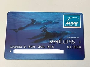 Tarjeta de seguro MAAF▪️Francia▪️Dolphins▪️Solo coleccionable▪️Azul▪️No es tarjeta de crédito - Imagen 1 de 2