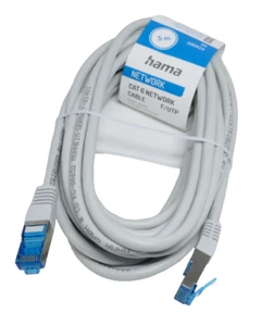 5 Meter hama Cat 6 RJ45 Stecker LAN Internet Netzwerk Kabel Patchkabel DSL PC - Bild 1 von 3