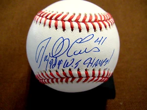 DARRELL EVANS #41 1984 W.S. CHAMPS DET TIGERS SIGNED AUTO OML GAME BASEBALL JSA - Picture 1 of 4