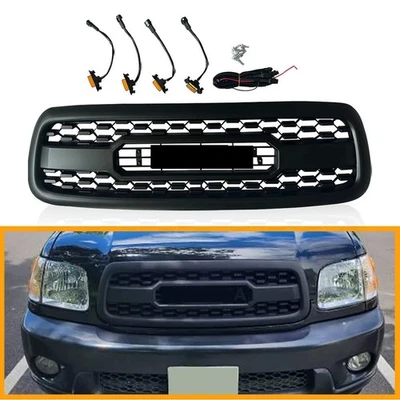 Front Grille Fits For 1st Gen 2001- 2004 Sequoia Upper Bumper Grill W/E Lights Foto 1 de 4