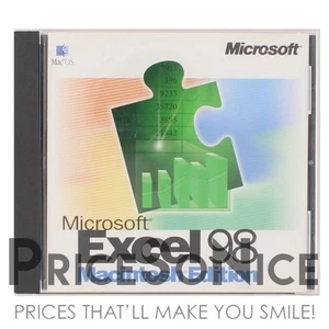 Microsoft Excel 98 Macintosh Edition CD – Vintage Mac Software – Original Disc - Afbeelding 1 van 2