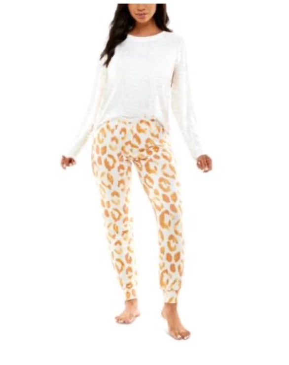 Roudelain Cashmere Luxe Long-Sleeve Paja Parchment Solidabove Leopard XL #29 - Image 1 of 1