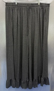 Halara Pants Womens Plus Sz 3X High Waisted Drawstring Pocket Ruffle Wide Leg - Picture 1 of 6