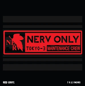 Evangelion - Equipo de mantenimiento solo nervioso - Calcomanía adhesiva de vinilo para automóvil portátil de anime - Imagen 1 de 4