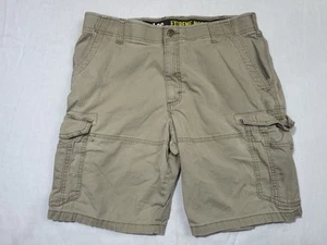 LEE Extreme Motion Cargo Shorts Mens 36 Beige Outdoor Workwear Grunge FLAW - Picture 1 of 7