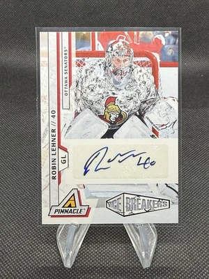 2010-11 Panini Pinnacle Robin Lehner Ice Breakers Rookie Autograph /299 #265 - Image 1 of 3