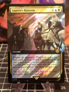 FOIL Sauron's Ransom (Extended Art) (Surge Foil) Universes Beyond : The Lord of t - Photo 1/2