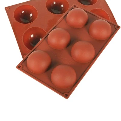 6 Holes Dessert Molds Half Ball Food Grade Silica Gel Cake Making Supplies For - Image 1 of 4