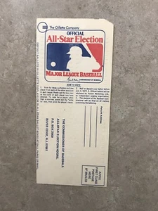 MLB All Star Spiel Stimmzettel 1977 - Bild 1 von 2