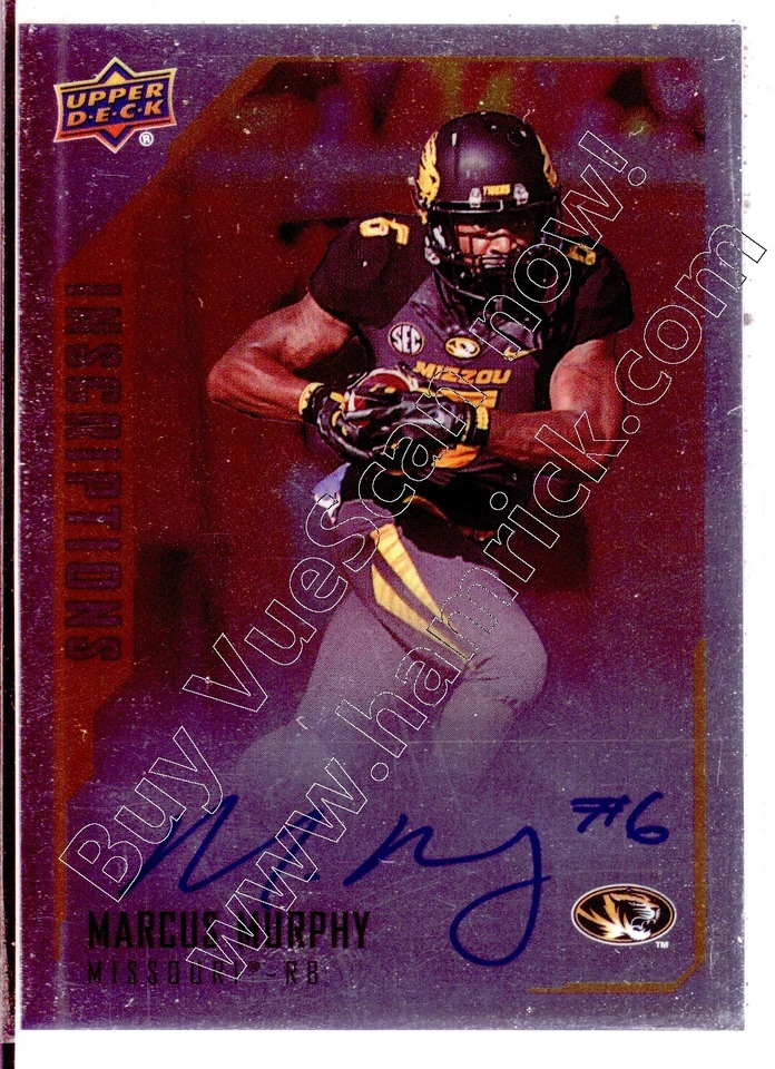 marcus murphy rc rookie draft auto autograph missouri mizzou college 2015 - Image 1 of 1