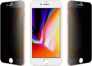 2x Blickschutz iPhone 6 7 8 Plus SE 9H Panzerfolie Sichtschutz Weiß / Schwarz - Bild 1 von 11