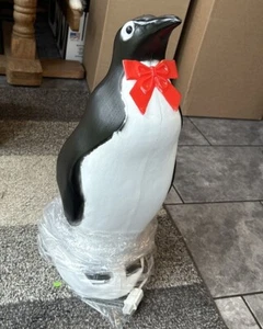 - 22" Lighted Christmas Penguin w/Bow Blow Mould Christmas Light - Picture 1 of 2