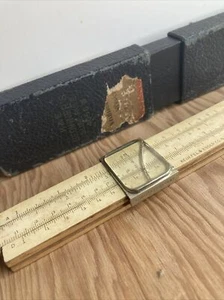 Vintage K&E Keuffel & Esser Anfänger Rechenschieber 4058W mit Etui * Linse gesprungen - Bild 1 von 11
