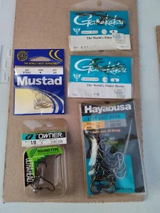Fishing Hooks Mustad Hayabusa Gama Katsu Tackle Different Sizes VTG - Picture 1 of 5