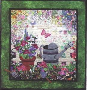 Spring Gardening watercor quilt kit by Whims - Picture 1 of 1