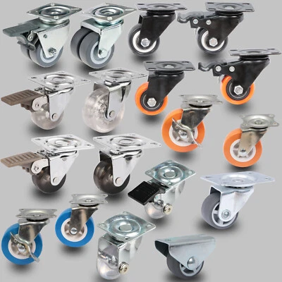 Möbelrollen Lenkrollen Laufrollen Transportrollen Kastenrolle Bremse Doppelrolle - Bild 1 von 4