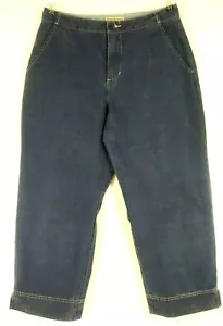 ROYAL ROBBINS Pantalone donna crop TAGLIA 8 gambe larghe cotone blu - Foto 1 di 12