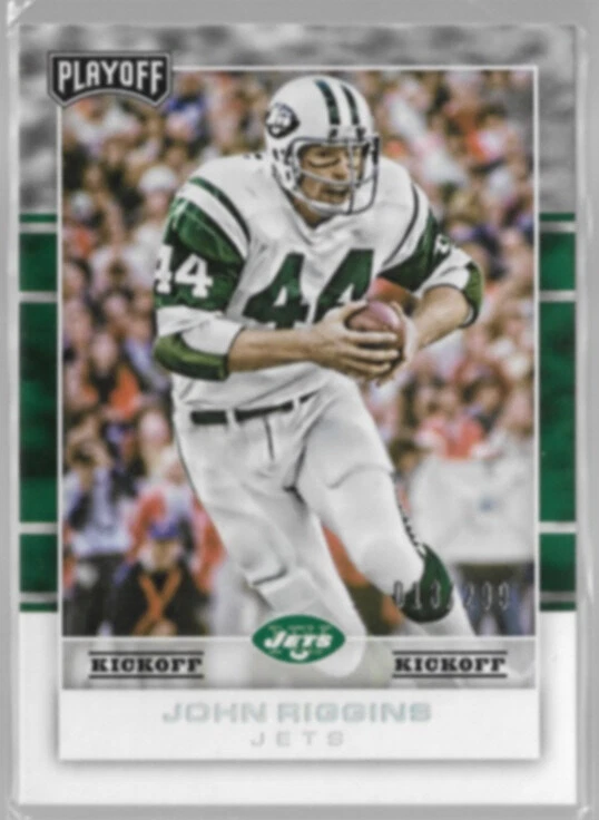 JOHN RIGGINS 2017 Panini Playoff Kickoff #'d Insert 013/299.  JETS - Image 1 of 1