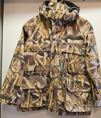 Cabelas for Women Advantage Wetlands Camo Jacket Full Zip Hooded Hunting Coat  S - Image 1 of 4