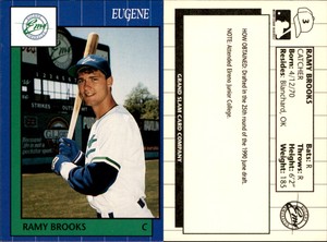 Ramy Brooks 1990 Grand Slam Eugene Emeralds #3 Card *AutographDen*