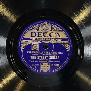 The Street Singer, 78 RPM Record, Farewell Sweet Senorita/The Whistling Waltz - Picture 1 of 4