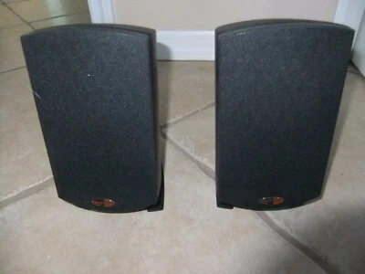2 Klipsch Promedia 2.1THX Satellite Speakers w/ wiring and stands - Image 1 of 4