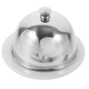 Dessert Bowls Cheese Tray Butter Slicer Dish Steel Dome Cover - Picture 1 of 12