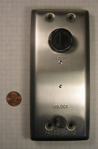 PRESO-MATIC INNENPLATTE NUR MIT NACHTRIEGEL FÜR #LT8102 DRUCKKNOPFSCHLOSS - Bild 1 von 2