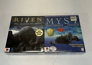 NOS SEALED Riven The Sequel to Myst & Myst Masterpiece Edition Big Box PC Redorb