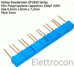 25 pezzi 330pF 100V Condensatore polipropilene ERO Roederstein KP1830 serie - Picture 1 of 1