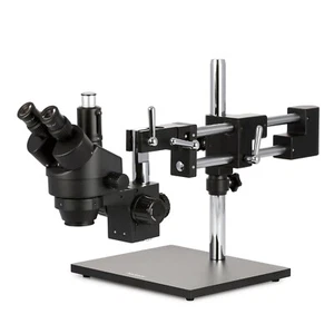 Microscopio zoom estéreo trinocular AmScope 7X-45X + soporte de brazo doble - Imagen 1 de 8