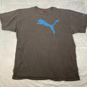 Camiseta Puma para hombre gris manga corta estampado con logotipo cuello redondo mediana informal adulto - Imagen 1 de 7