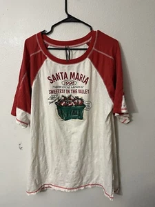 By Anthropologie Oversized Graphic Sleep T-Shirt in Strawberry XS - Picture 1 of 6