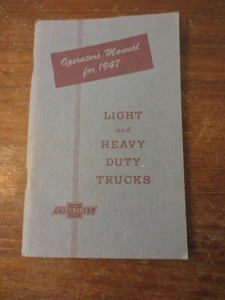 Original 1947 Chevrolet Truck owners manual - USA - reprint -- - Picture 1 of 12